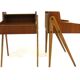 2 tables de chevets en teck, Suède, 1950
