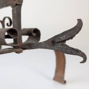 Spanish Wrought Iron Fireplace Screen Candelabra, Arts and Crafts, 1880s