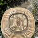 Large wicker and brass basket by Gabriella Crespi from the 1960s.