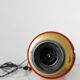 Red ceramic lamp base 53 cm high