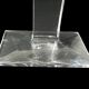 Set of 3 Art Deco crystal stemmed glasses - Bevelled rectangular base from the 1930s.