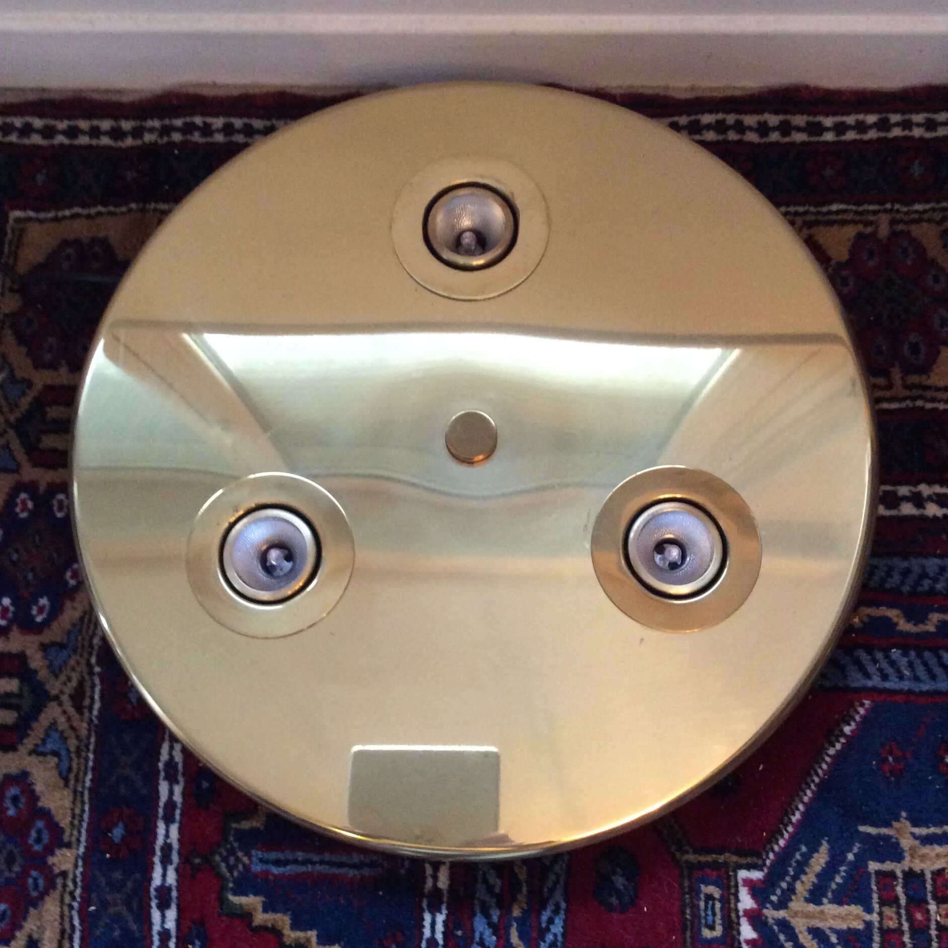 Brass ceiling lamp from the 70s