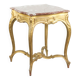 Antique French side table with marble tabletop from the 19th century