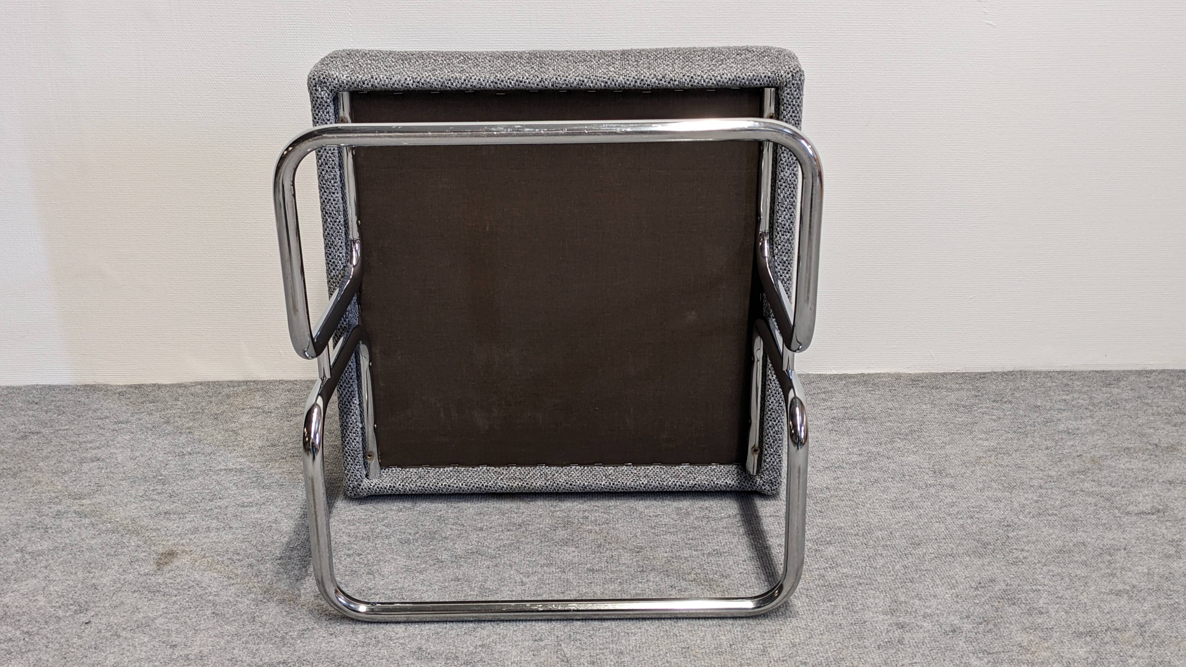 Pair of tubular Space Age stools from the 60s/70s