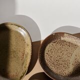 Trio of stoneware plates