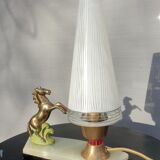Art deco horse pitched bedside lamp 1930