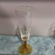 Four vintage stemmed glasses
