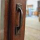 Old hanging cupboard medicine cabinet with mirror and drawer
