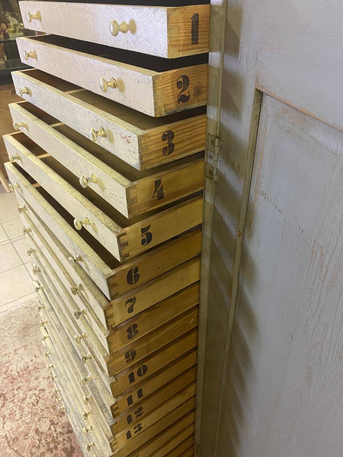 Workshop cabinet - haberdashery cabinet with 20 drawers