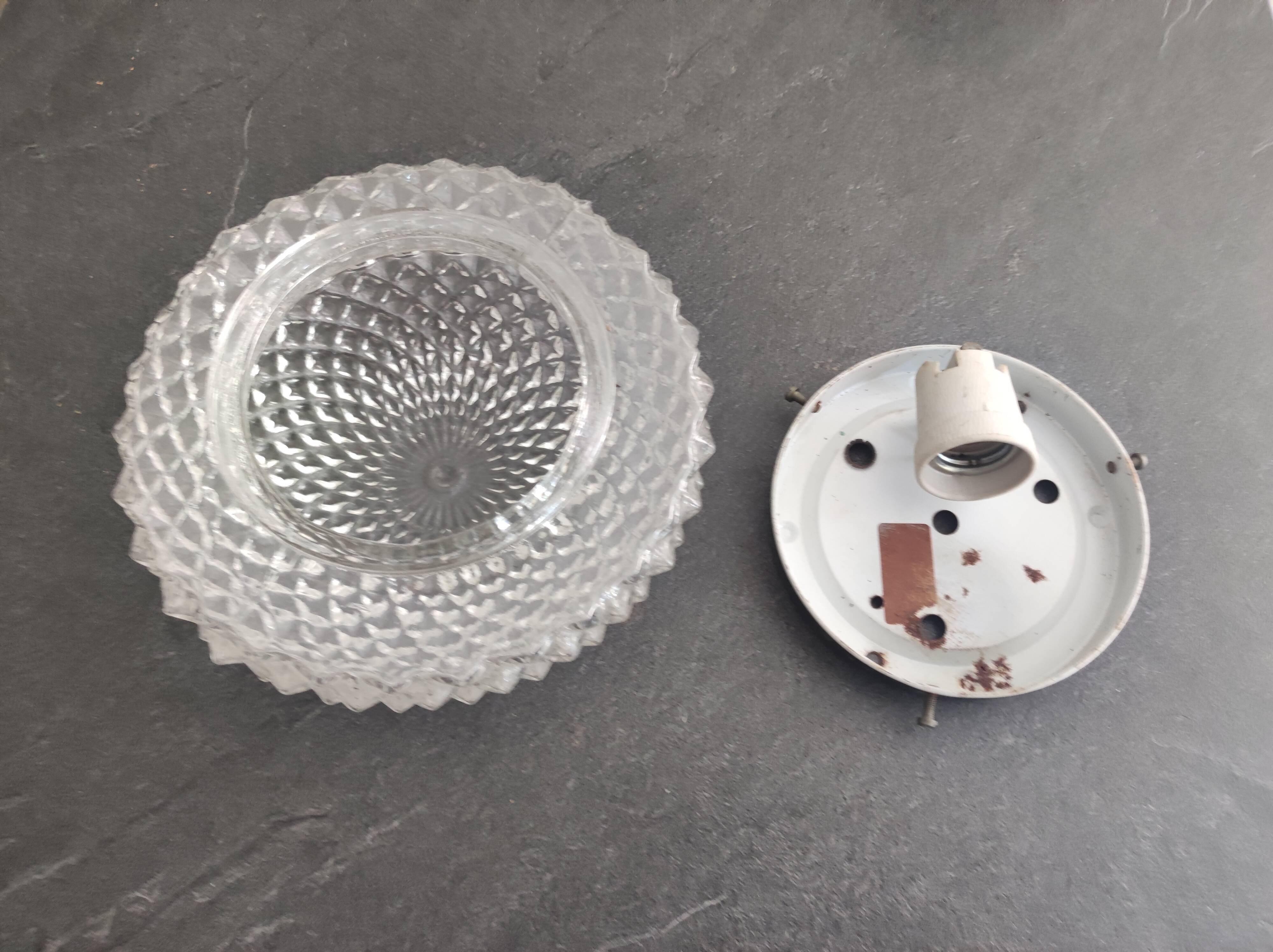 Ceiling lamp pineapple lamp wall lamp globe glass vintage metal base