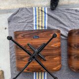 Vitra Eames Lounge Chair XL + Ottoman, Black leather & Santos Rosewood