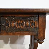 Oak Desk Table, Neo-Gothic style – Early 20th century