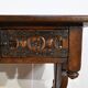 Table, bureau en chêne, style Néogothique – début XXème