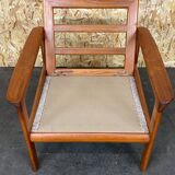 60s 70s Teak Easy Chair Sven Ellekaer for Komfort Design Denmark