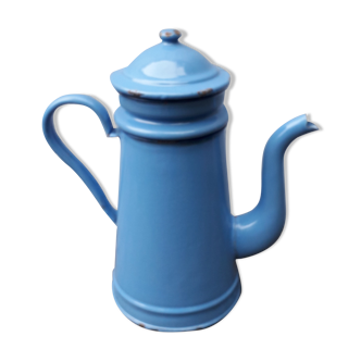 Blue enamelled coffee maker