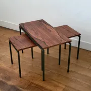 Rosewood nesting tables by Cees Braakman for Pastoe, 1960