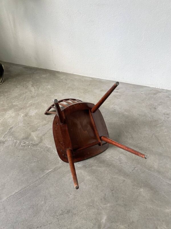 Chaise Baumann « menuet » assise jaune