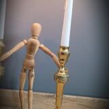 Duo of gilded carved candlesticks