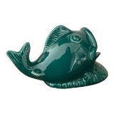 Vintage fish ashtray in majolica