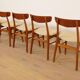 5 x dining chair | Farstrup | Model 210 | Restored | Cream/yellow