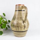 Vintage Ceramic Vase, West Germany, German pottery, Boho, Mid Century