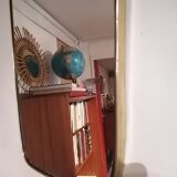 50s brass mirror - 57x36cm