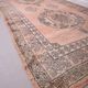 Tapis berbère en laine vintage marocain rose grand 212 x 394 cm, tapis fait main
