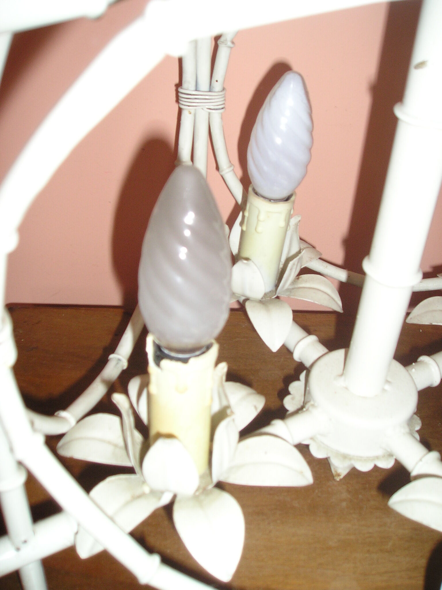 4 light metal chandelier, 1970s