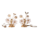 Set of 2 Murano Table Light White Flowers, 1970s