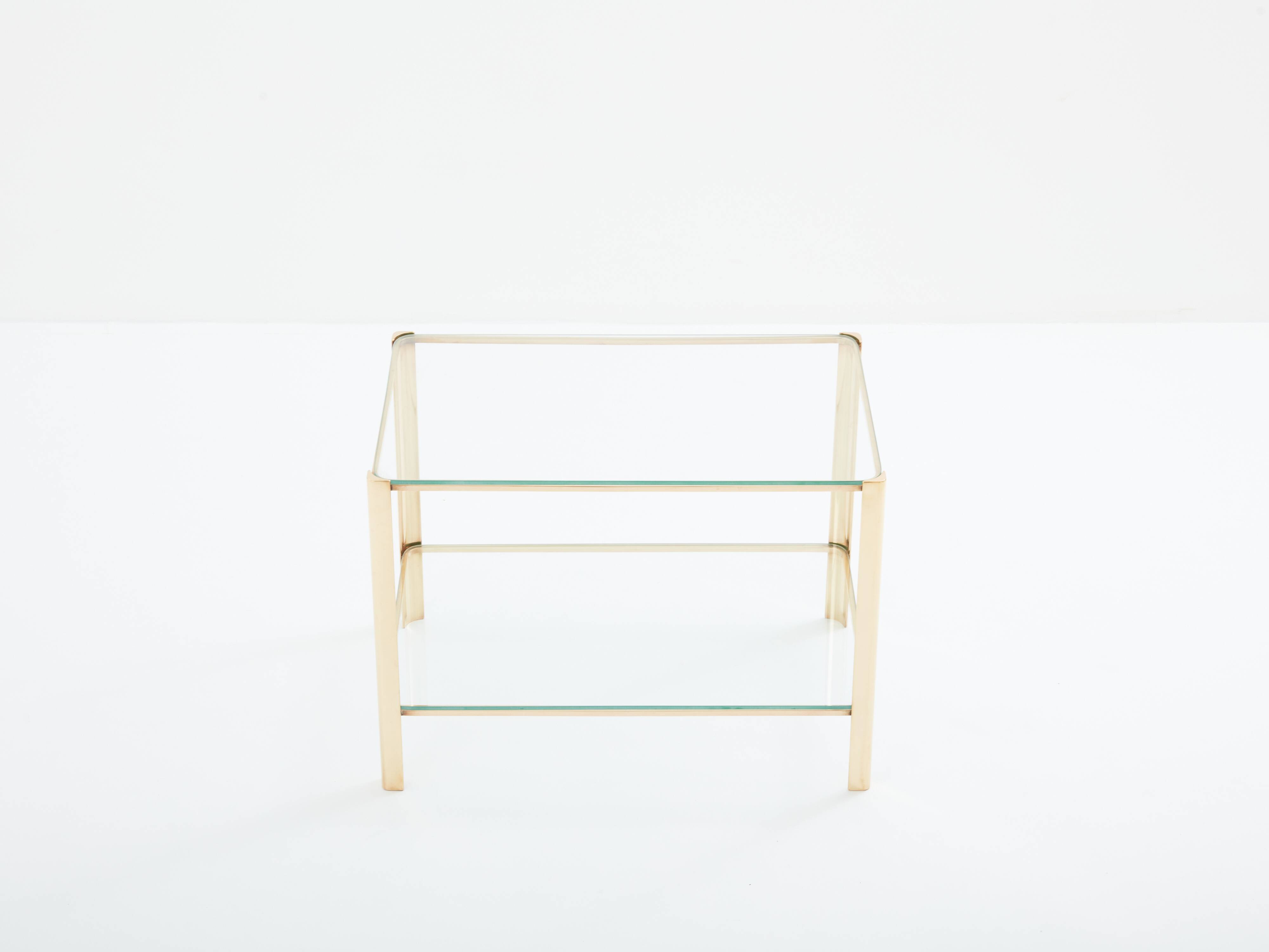 Bronze side table JT Lepelletier for Broncz circa 1960
