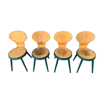 Series of 4 Baumann chairs vintage