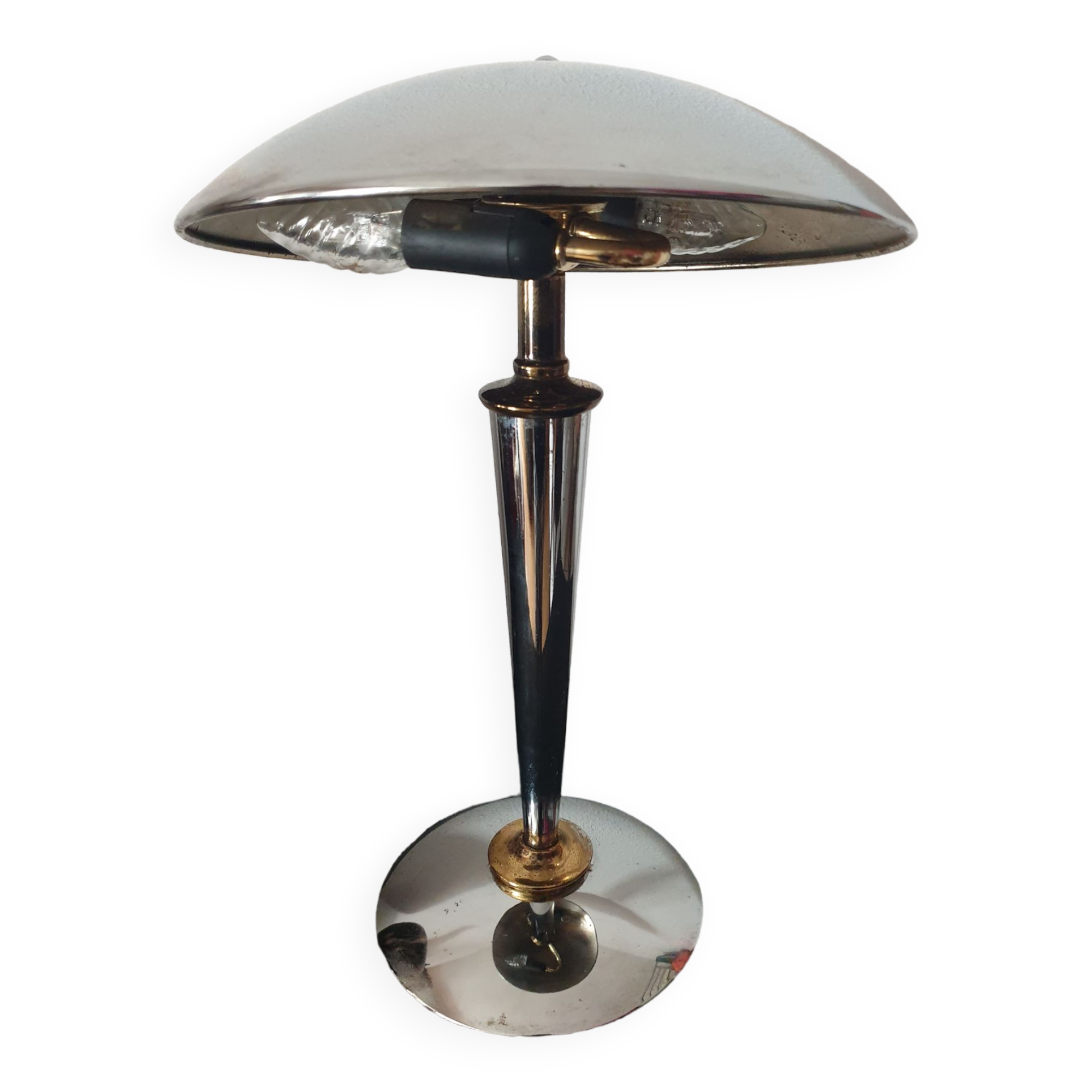 Chrome mushroom lamp from the 60s