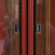Mid-Century Afra & Tobia Scarpa Italian Wood Red Lacquer 1960s Tall Cabinet