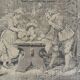 Set of two antique framed gobelins from France from the 19th century