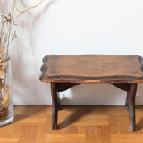 Walking stool feet in solid oak