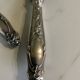 Leg cutlery set. Silver handles.