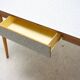 Midcentury formica and wood central table, Czechoslovakia, 1960s