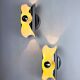 Pair of "folio" wall lights, space age, chromed metal, Italy, circa 1970s
