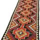 Turkish Handwoven Vintage Herki Kilim 92 cm x 342 cm