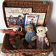Wicker suitcase to store toys.