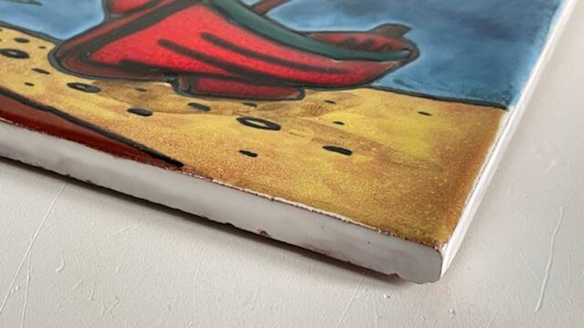 Vintage handmade ceramic illustration