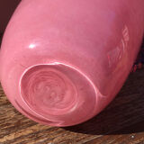 Art deco style pink glass vase