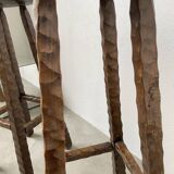 Pair of brutalist high stools