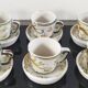 Set of 6 vintage Kéraluc Quimper coffee cups and saucers.