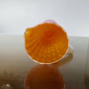 Vase, soliflore stelvia glass, italy, pink, orange and opalescent, 1960s