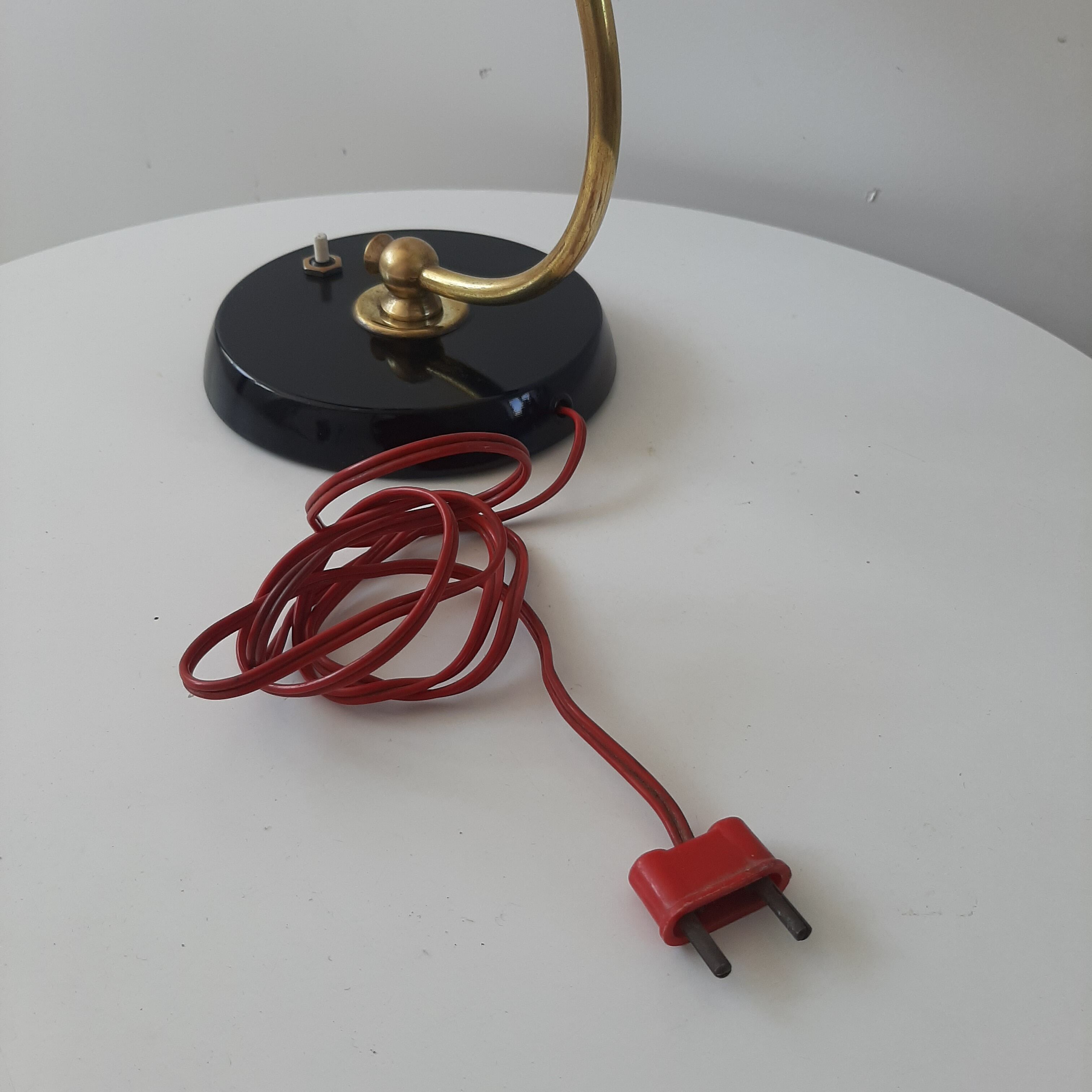 diabolo lamp 50s brass and metal