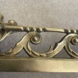 19th-century brass fireplace threshold bar