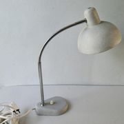 Lampe articulée Aluminor,  en métal gris clair des années 50