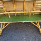 Vintage rattan bamboo bar