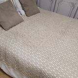 Crochet bedspread in string color
